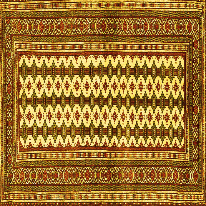 Square Southwestern Yellow Country Rug, tr2561yw