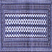 Square Southwestern Blue Country Rug, tr2561blu