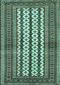 Southwestern Turquoise Country Rug, tr2561turq