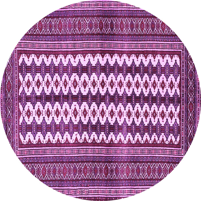 Round Southwestern Purple Country Rug, tr2561pur