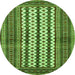 Square Southwestern Green Country Rug, tr2561grn