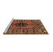 Sideview of Machine Washable Persian Brown Traditional Rug, wshtr2562brn