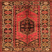 Serging Thickness of Persian Orange Traditional Rug, tr2562org