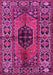 Machine Washable Persian Pink Traditional Rug, wshtr2562pnk