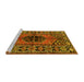 Sideview of Machine Washable Persian Yellow Traditional Rug, wshtr2562yw