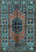 Machine Washable Persian Light Blue Traditional Rug, wshtr2562lblu