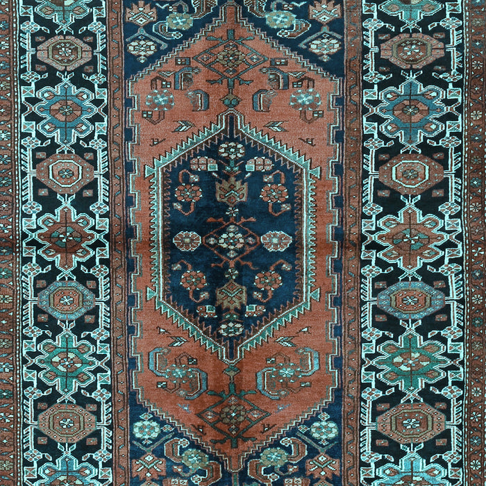 Machine Washable Persian Light Blue Traditional Rug, wshtr2562lblu