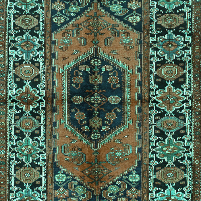 Machine Washable Persian Turquoise Traditional Area Rugs, wshtr2562turq