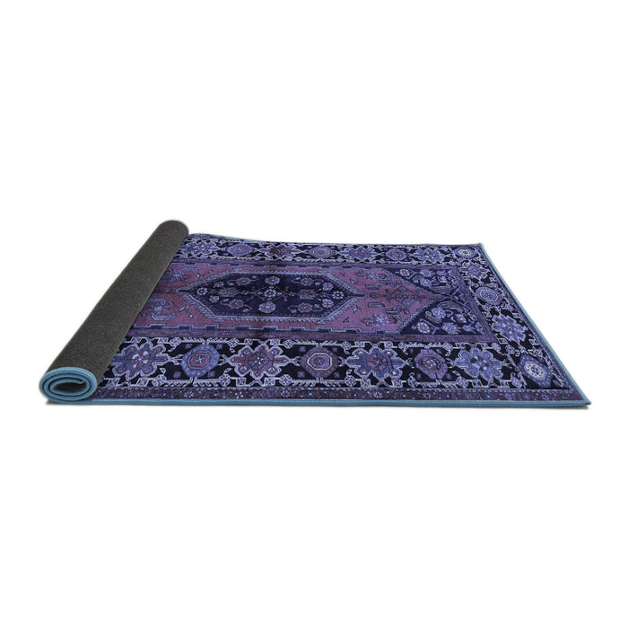 Sideview of Persian Blue Traditional Rug, tr2562blu