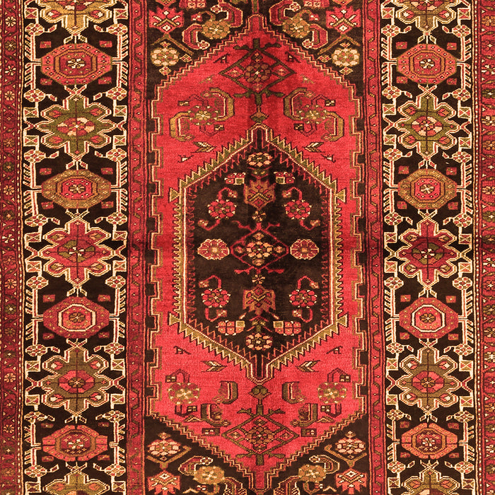 Serging Thickness of Machine Washable Persian Orange Traditional Area Rugs, wshtr2562org