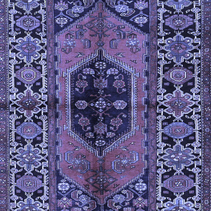 Machine Washable Persian Blue Traditional Rug, wshtr2562blu