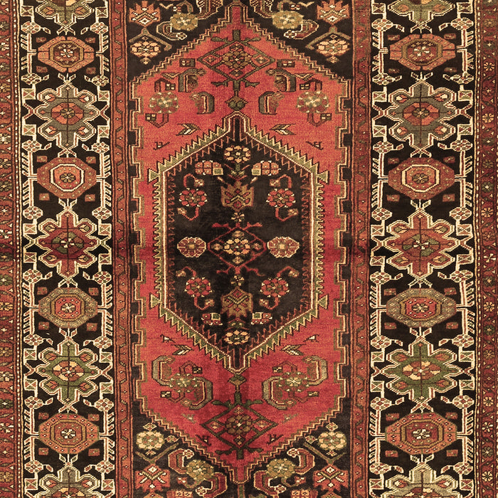 Machine Washable Persian Brown Traditional Rug, wshtr2562brn