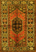 Machine Washable Persian Yellow Traditional Rug, wshtr2562yw