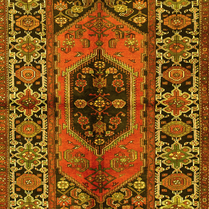 Machine Washable Persian Yellow Traditional Rug, wshtr2562yw