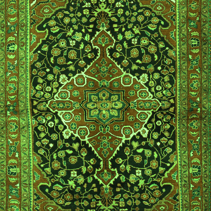 Medallion Green Traditional Rug, tr2563grn