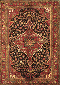 Medallion Brown Traditional Rug, tr2563brn