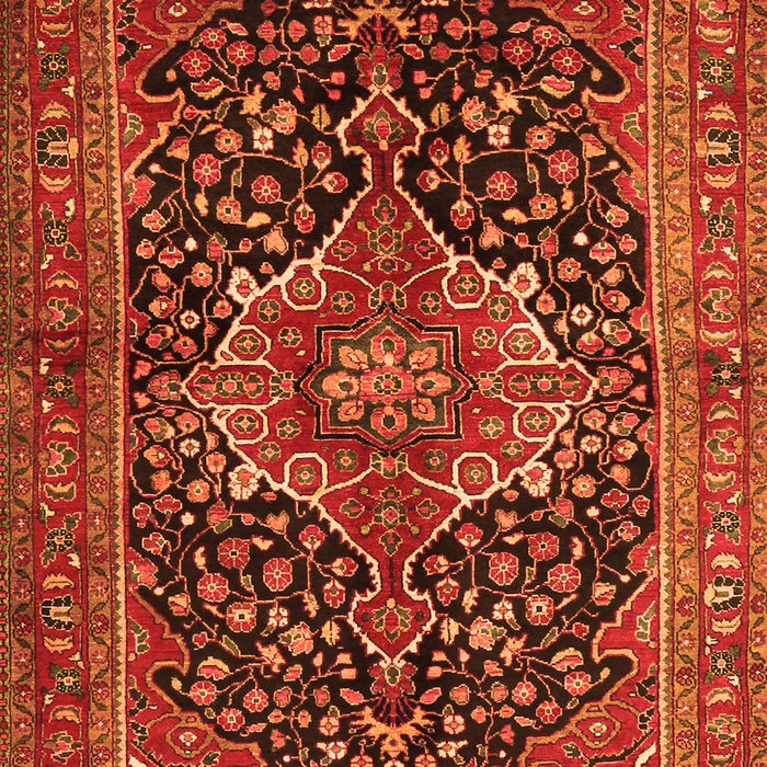 Medallion Orange Traditional Rug, tr2563org