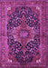 Machine Washable Medallion Purple Traditional Area Rugs, wshtr2563pur