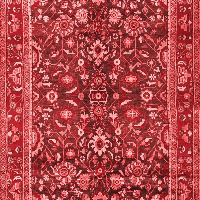 Machine Washable Persian Red Traditional Rug, wshtr2564red