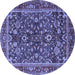 Round Persian Blue Traditional Rug, tr2564blu