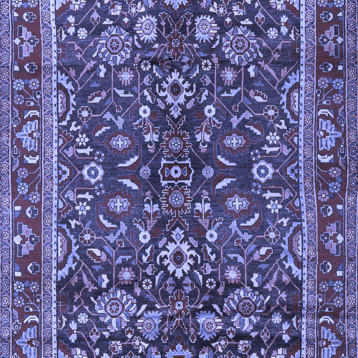 Machine Washable Persian Blue Traditional Rug, wshtr2564blu