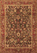 Machine Washable Persian Brown Traditional Rug, wshtr2564brn