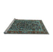 Sideview of Machine Washable Persian Light Blue Traditional Rug, wshtr2564lblu