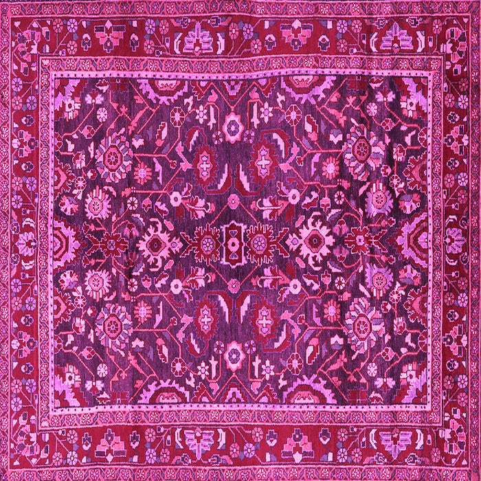 Square Persian Pink Traditional Rug, tr2564pnk