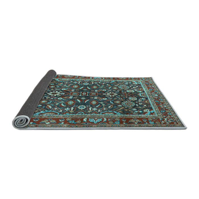 Sideview of Persian Light Blue Traditional Rug, tr2564lblu