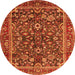 Square Persian Orange Traditional Rug, tr2564org
