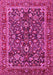 Machine Washable Persian Pink Traditional Rug, wshtr2564pnk