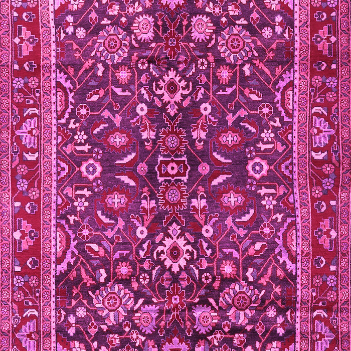 Machine Washable Persian Pink Traditional Rug, wshtr2564pnk