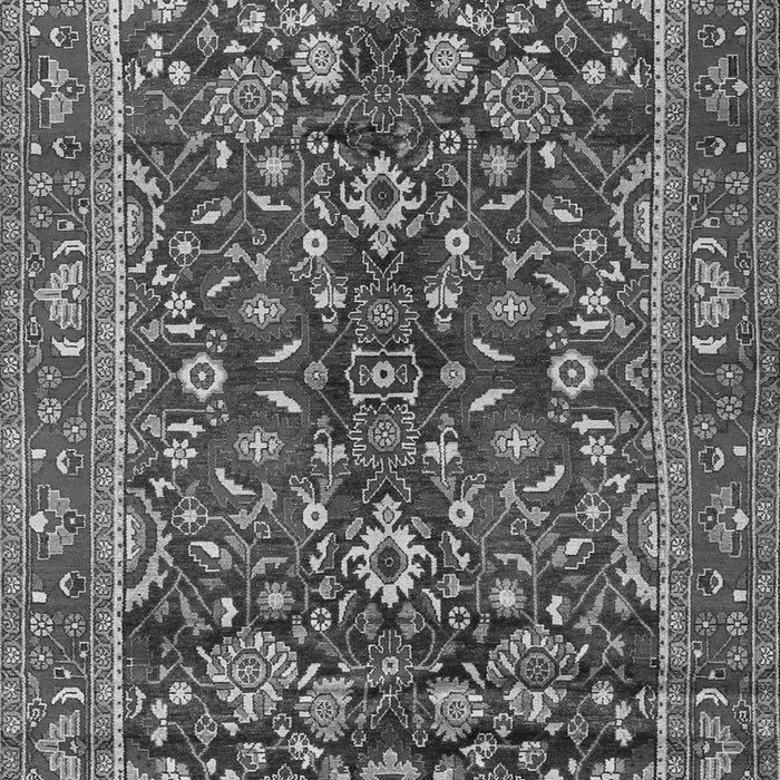 Serging Thickness of Machine Washable Persian Gray Traditional Rug, wshtr2564gry