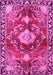 Machine Washable Persian Pink Traditional Rug, wshtr2565pnk