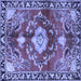 Square Persian Blue Traditional Rug, tr2565blu