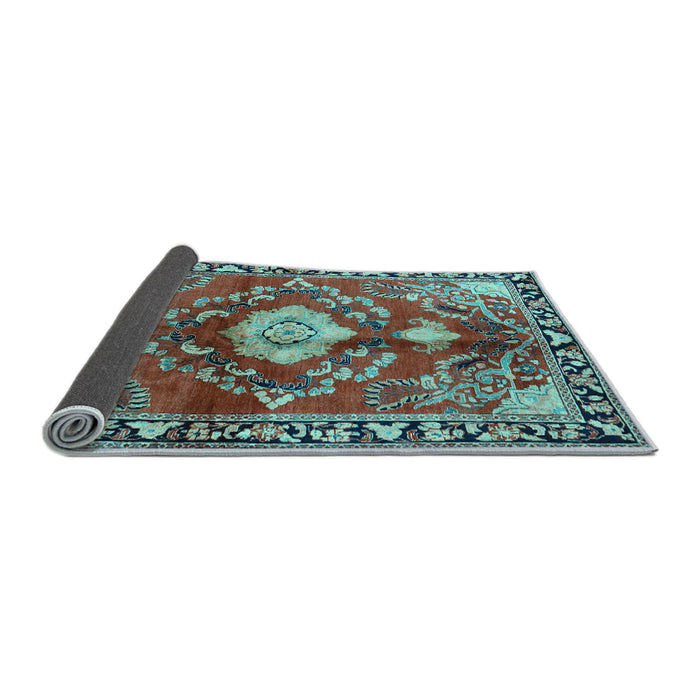 Sideview of Persian Light Blue Traditional Rug, tr2565lblu