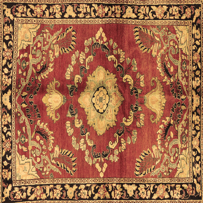 Square Persian Brown Traditional Rug, tr2565brn