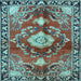 Square Persian Light Blue Traditional Rug, tr2565lblu