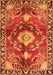 Serging Thickness of Machine Washable Persian Orange Traditional Area Rugs, wshtr2565org