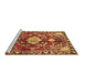 Sideview of Machine Washable Persian Brown Traditional Rug, wshtr2565brn