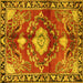 Square Persian Yellow Traditional Rug, tr2565yw