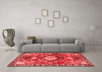 Machine Washable Persian Red Traditional Rug, wshtr2565red