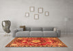 Machine Washable Persian Orange Traditional Area Rugs in a Living Room, wshtr2565org