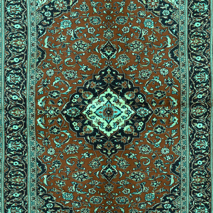 Machine Washable Persian Turquoise Traditional Area Rugs, wshtr2566turq