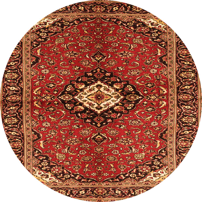 Machine Washable Persian Orange Traditional Area Rugs, wshtr2566org