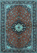 Machine Washable Persian Light Blue Traditional Rug, wshtr2566lblu