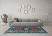 Machine Washable Persian Light Blue Traditional Rug in a Living Room, wshtr2566lblu