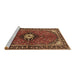 Sideview of Machine Washable Persian Brown Traditional Rug, wshtr2566brn