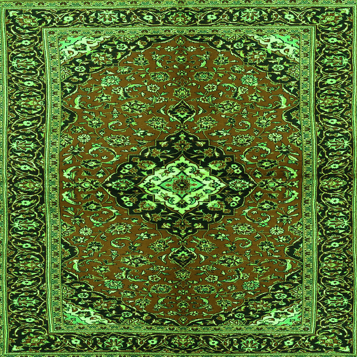 Serging Thickness of Persian Green Traditional Rug, tr2566grn