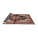 Sideview of Traditional Saffron Red Medallion Rug, tr2567